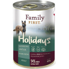 Familyfirst ėriukas, triušis ir morkos suaugusiems 400g