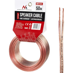 Kabelis , garsiakalbis, skaidrus PVC, 2*1,5 mm2 / 48*0,20CCA 3,5*7,0 mm, 50 m, MCTV-511