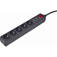 Maitinimo juosta spg5-c-15 (5 x vde; 4,5 m; juoda spalva)