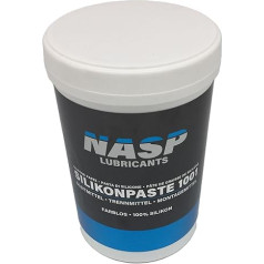 NASP Silikoninė pasta, silikoninis tepalas, tvirtinimo priemonė, tepimo tepalas Skaidri skarda - pagaminta Vokietijoje (1 kg)