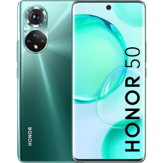 HONOR 50 išmanusis telefonas (16,69 cm (6,57 colio) išlenktas OLED ekranas, 108 MP keturkampis fotoaparatas, 32 MP priekinis fotoaparatas, 6+128 GB vidinė atmintis, 