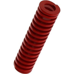 Metalfedern, Federn suspaudimo spyruoklė, 60x16mm (LxOD) vidutinės apkrovos suspaudimo formos spyruoklė, 3D spausdintuvo spyruoklė, skirta mechaninei įrangai, 3D spausdintuvo priedams, raudona, 1 vnt.