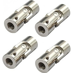 4 vnt. 8mm-8mm plieninė universali kardaninio veleno sankaba Pasukama universali jungiamoji veleno sankaba 14x35mm