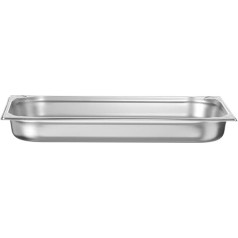 HENDI Gastronorm talpykla, atspari temperatūrai nuo -40 °C iki 300 °C, karšto oro orkaitėje, šaldytuve ir šaldiklyje, gruzdintuvėje, Bain Marie, sukraunama viena ant kitos, 9 l, GN 1/1, 530 x 325 x (H) 65 mm, nerūdijantis plienas