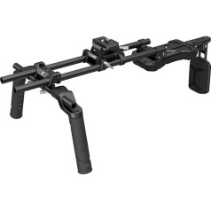 SMALLRIG pečių tvirtinimo rinkinys (klasikinė versija) Dvigubos rankenos, 15 mm strypai Universalus pečių vaizdo tvirtinimas su greituoju atleidimu, skirtas 