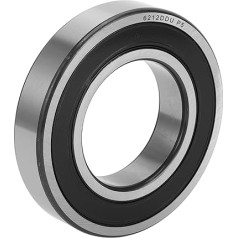 X AUTOHAUX 6212DDU & Rillenkugellager P5, 60 x 110 x 22 mm, geschmiert, doppelte Gummidichtung, schwarz, silberfarben, für Roller, Skateboard-Rad