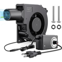 Išcentrinis ventiliatorius 12 V, 12 V turbininis turbininis 120 mm aušinimo ventiliatorius, 230 V ventiliatorius, 12 V reguliuojamas aušinimo ventiliatorius, maitinamas kintama srove, skirtas vėdinimo ventiliatoriui keisti BBQ pripučiamas židinys (1