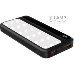 Powerbank p10 lcdpd 10 000 mAh lempos su galingo šviesos šaltinio funkcija, išėjimo galia 22,5 W pristatymo prievadas (pd20w)