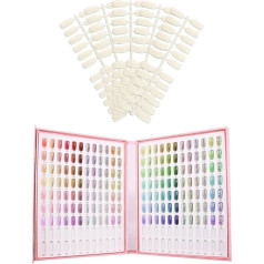 Nagel-Präsentationsbuch | Nagellack-Probebuch, mit professionellem 216 Farben, tragbares Diagramm zum Üben von Mädchen, Styling-Stationen, Kunst, Frauen, Salon-Aufbewahrung