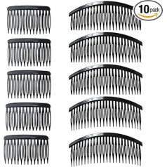10 dalių plaukų šukos - plastikinės šukos - prancūziškos Twist šukos Vintage stiliaus smulkūs plaukų segtukai ir smeigtukai Plaukų modeliavimo reikmenys moterims ir mergaitėms (14 ir 24 dantys)