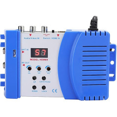 HDMI RF moduliatorius, HDMI į RF keitiklis Garso vaizdo TV signalo keitiklis RF keitiklis Palaiko PAL formatą Išėjimas VHF UHF Darbinis dažnis 47~868MHz Įvesties prievadai HDMI ir AV