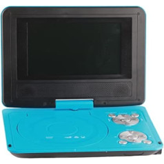 Nešiojamasis DVD grotuvas su dideliu pasukamu ekranu, 806 mobilusis DVD grotuvas, 1500 MAH, įkraunamas, palaiko sinchronizavimą su TV/SD kortele/USB/regionu (mėlynas)