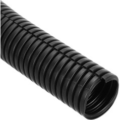 sourcing map 19,8 cm ID-geteilter Webstuhlschlauch, 3 m, PP-Kabelschutz, Kabelhülse für USB-Kabel, Netzkabel, Schwarz