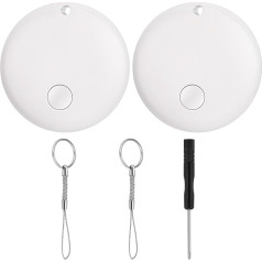 LOSHALL 2/4 Pack Smart Tags Item Finders Works with Apple Find My (iOS Only), Tracker Tag Item Locator for Key, Baggage, Backpack, Wallet, Pet (2 White)