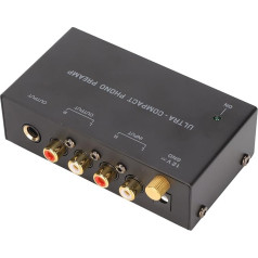Foninio patefono stiprintuvas Stereo RCA įvesties išvesties patefono stiprintuvas su nepriklausomu mygtukų valdymu 100-240 V (ES kištukas)
