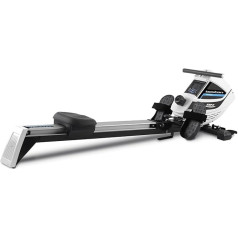 BH Fitness BOSTON R307. 11 svarų smagratis. Daugiau jokių pasiteisinimų, kad įgautumėte formą! Sulankstomas irklavimo treniruoklis. Magnetinė stabdžių sistema. Elektroninis ekranas. Greitas ir paprastas sulankstymas. Juoda, balta, metalo spalvos