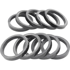 LSHIJI tarpinė dviratis 10 vienetų 5 mm kelių dviratis 3K pilnas anglies pluošto ausinės Disc Mountain Bike Stem Carbon Spacer MTB dviračių dalys Dviračių tarpinė