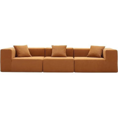 Szsxybz Didelių matmenų modulinė sekcinė sofa, 2/3 sėdimų vietų šiuolaikinis sofos komplektas, U formos sofa gyvenamajam kambariui ir biurui (260 cm)