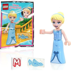 LEGO Disney Princess Pelenės mini figūrėlė - Pelenė (su mėlyna suknele ir stiklinėmis šlepetėmis) - ribotas tiražas
