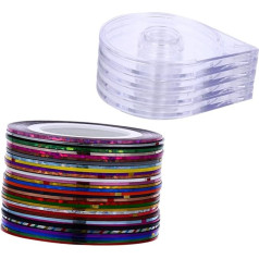 WEKADRIN 120 Stück Nagel-Gold-und Silberfaden aufkleber Nagelband Nagelkunst-Dekorationsaufkleber Nagel Striping Tape Linie Aufkleber für Nägel Streifen Maniküre- Maniküre-Zubehör