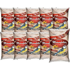 Maistas laukiniams paukščiams, lesalas čiurliams, maistas visiems metams, daug baltymų / energijos, aukštos kokybės lesalas laukiniams paukščiams, 10 x 1 kg (10 kg)
