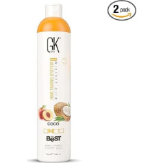 GK HAIR Global Keratin The Best Coco (33,8 Fl Oz/1000 ml) Vegan Straightening Keratin Hair Treatment Professional Brazilian Complex Blowout Straightening for Silky Straight & Frizz-free Hair