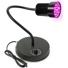 LED UV juoda šviesa 100W reguliuojamas UV ultravioletinių spindulių LED 405nm 365nm 395nm kietinimo lempa epoksidiniai klijai žalia alyvos derva PCB remontas dervos kietinimui (spalva : 1 UK, dydis : 395nm)