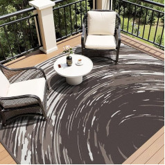 COCOER Floraler Outdoor-Teppich, Terrassenteppich, Terrassendekoration für Balkon, Terrasse, Hinterhof