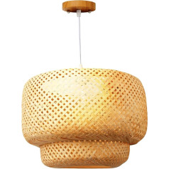Boho rankų darbo natūralaus bambuko pynimo virtuvės pakabinamas šviestuvas (P1495-D42)