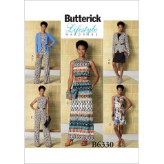 Butterick Pattern Misses švarkas / suknelė ir Jumpsuit, dydžiai X-Small - Medium