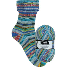 Opal - Opal Nach Hundertwasser Edition 4050-944 (425 m) 4 sluoksnių patvarūs kojinių siūlai - 1 x 100 g