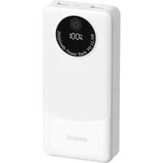 Dudao Powerbank K12 10000mAh USB-A USB-C PD22,5W - baltos spalvos