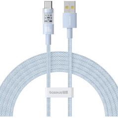 Kabelio brangakmenis usb-usb c 100w 2m (mėlynas)