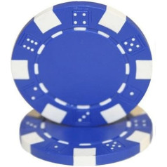 Brybelly Clay Composite Striped Dice 11,5 g pokerio žetonai (100 vnt.) - tušti nedenominuotieji pokerio žetonai - individualiems piniginiams žaidimams ir namų kazino pokerio vakarams