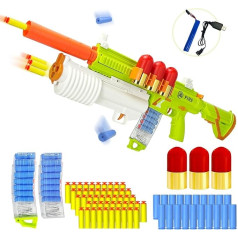 UNIKONIO Elektrinis putų blasterio žaislinis pistoletas, automatinis M416 blasterio pistoleto žurnalas, 3 režimai, automatinis ir rankinis šovinių išmetimas ir granatsvaidis, žaislinis šautuvas - 015