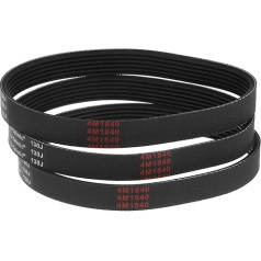 QUARKZMAN 130J6 guminis polietileninis V formos diržas, 6 briaunų PJ V formos diržas, 330 mm ilgio x 14 mm pločio x 3,5 mm storio, pramoninės pavaros diržas, 3 vnt. pakuotė