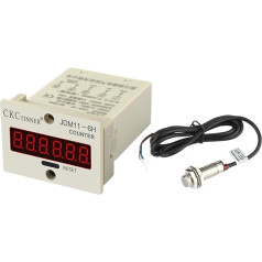 OURNXI JDM11-6H 6 skaitmenų elektroninis skaitmeninis skaitiklis, ekrano Hall jutiklis, artumo jungiklis NPN AC36V DC12V 24V (SET3 AC100-240V)