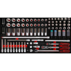 KS Tools 813.0085 1/2 colio veržliarakčių rinkinys su putplasčio įdėklu 85 dalys