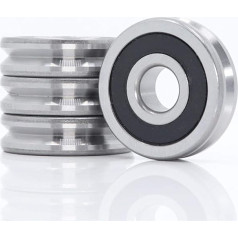 JMRTQMEC Rollenlager V103209 V-Nut Versiegeltes Kugellager 10x32x9mm Riemenscheibenradlager V2/2 3/2 4/2 5/2 6/2 Führungsschienen-Rollenlager(103209V5 2 4PCS)