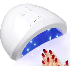 SQUADO® 5S-30S-60S Pusiau ilgalaikis LED nagų džiovintuvas manikiūrui ir pedikiūrui UV nagų džiovintuvas 48 W Automatinis paleidimo jutiklis su 3 laikmačiais