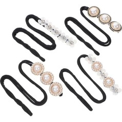 PACKOVE 4 Stück Vintage Haar Dutt Shaper Teiliges Haarschmuck für Stilvolle Hochsteckfrisuren mit Perlenverzierung für Partys und Besondere Anlässe