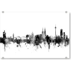 artboxONE Akrilo stiklo paveikslas 120 x 80 cm Kelnas Kelnas Kelnas Vokietija Skyline - paveikslas Kelnas Miesto peizažas Kelnas