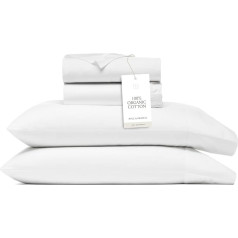 Boll & Branch Percale Hem antklodžių užvalkalų rinkinys Karalienės dydis 100 % organinės medvilnės natūralus vėsinimas 1 butas 1 prigludęs lapas 2 pagalvių užvalkalai