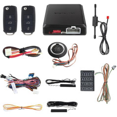EASYGUARD EC002-V PKE Automobilio signalizacijos sistema Nuotolinio paleidimo mygtukas Slaptažodžių klaviatūra Keyless Go sistema Nesutrumpintas rakto peilis