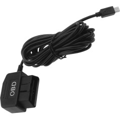 VGOL OBD maitinimo kabelis Mini USB OBD2 maitinimo kabelio adapteris Laidinis įkrovimo kabelis 24 valandų stebėjimas su režimo perjungimo mygtuku, skirtas prietaisų kameroms 3,5 metro