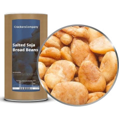 1 x 600 g skrudintų sūdytų egzotinių pupelių užkandis su sojų padažu, daug baltymų, be laktozės, veganiškas ir vegetariškas užkandis