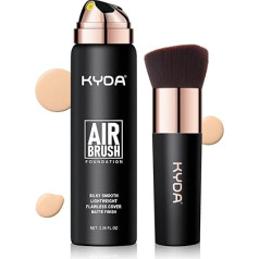 KYDA AirBrush Foundation Spray, nepriekaištingas pilnai dengiantis makiažo pagrindas, glotnus kreminis atspalvis, patvarus lengvas kvėpuojantis pagrindas brandžiai odai-#120 Classic Ivory