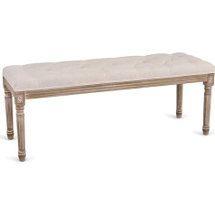 ‎Vonluce VONLUCE Minkštas suoliukas Piano Bench Stool Piano Bench Makeup Bench su aksomo dangteliu ir paminkštinimu Bench Made of Velvet Shoe Bench Stool Bench for Bedroom Living Room Padded Seat with Wooden Legs