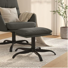 ‎Homgoday Homgoday Kojų taburetė Tamsiai pilka 60 x 60 x 36 cm Velveto sofa lova Svetainės sofa Sofos Sofos Lauko Sodo svetainė Terasa Lauko