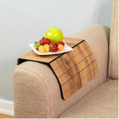 Decolife Home Decor Sofos porankis Sofos porankis Lankstus sofos porankis Medinis sofos porankis Stalas Kėdės dėklas Sofos porankis Organizatorius